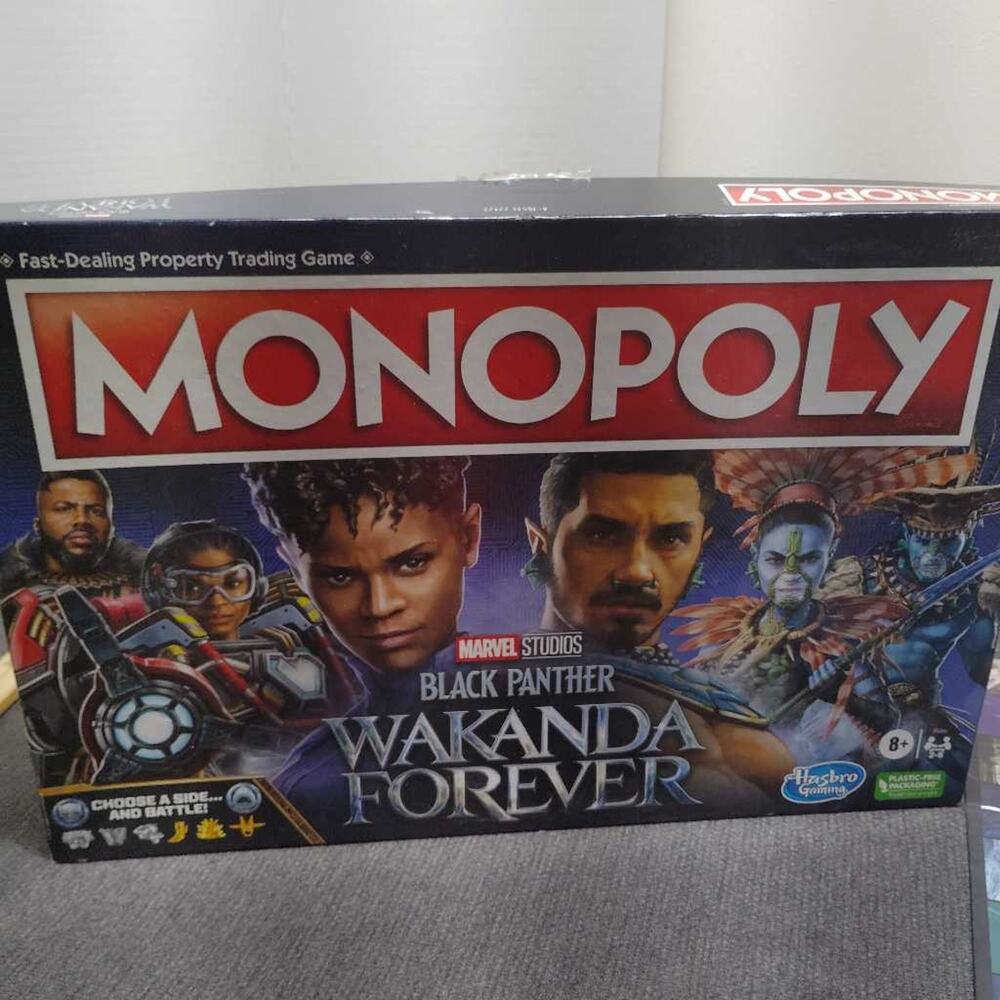 Monopoly Black Panther Wakanda Forever Board Game Marvel Studios Hasbro